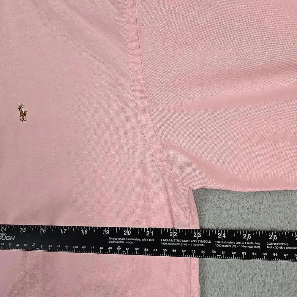 Ralph Lauren Sport Shirt Men Size 14 Pink Button Down Long Sleeve - Picture 4 of 9